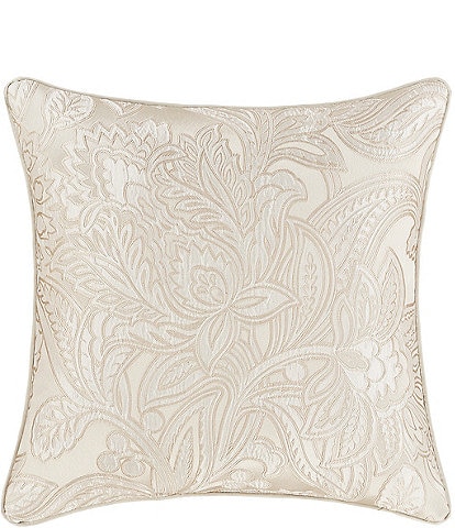 J. Queen New York Villanova Grand-Scale Woven Jacobean Decorative Reversible Square Pillow