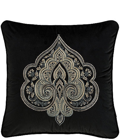 J. Queen New York Vincenzo Embroidered Damask Square Decorative Pillow