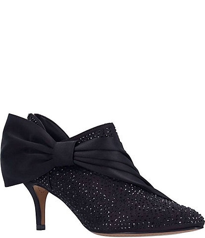 J. Renee Elettra Rhinestone Satin Side Bow Shooties