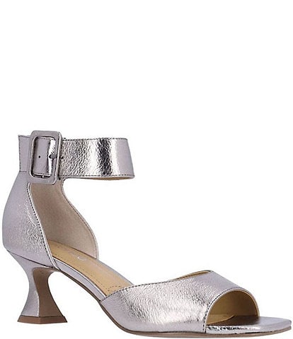 J. Renee Genevra Metallic Leather Dress Sandals