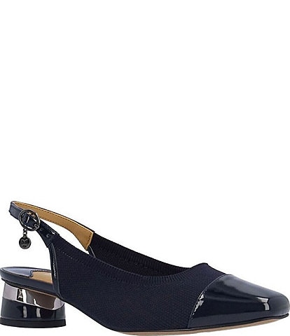 J. Renee Givora Stretch Knit Slingback Pumps