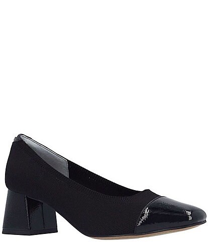 J. Renee Javelle Stretch Knit Cap Toe Pumps