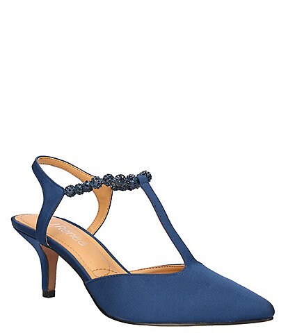 J. Renee Nimah Satin T-Strap Pumps