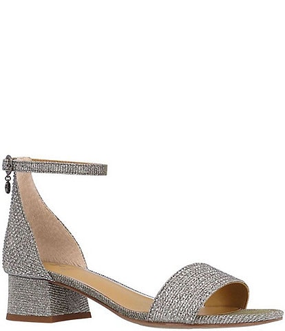 J. Renee Winsley Satin Rhinestone Dress Sandals