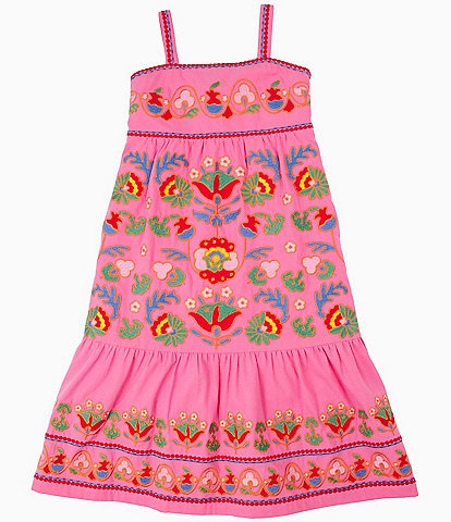 J.Marie Big Girls 7-14 Landon Embroidered Tiered Dress