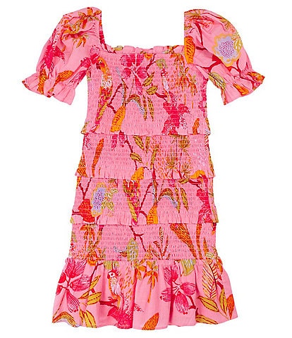 J.Marie Big Girls 7-14 Playa Puff Sleeve Dress