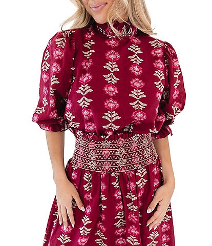 J.Marie Elbow Sleeve Athena Bow Coordinating Top