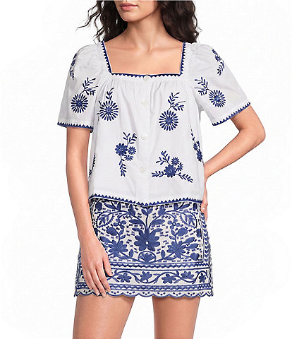 J.Marie Laken Button Up Short Sleeve Top