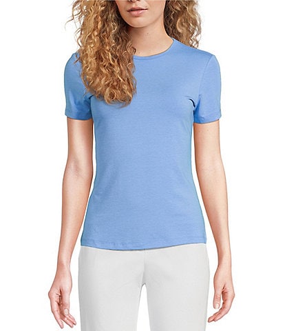 J.McLaughlin Allie Stretch Crew Neck Short Sleeve Tee