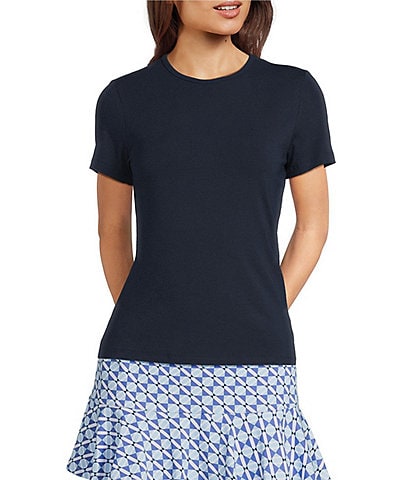 J.McLaughlin Allie Stretch Crew Neck Short Sleeve Tee