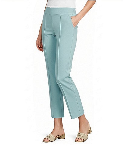 J.McLaughlin Ivy Front Seam Detailed Kick Flare Leg Hem Cropped Pull-On Pants