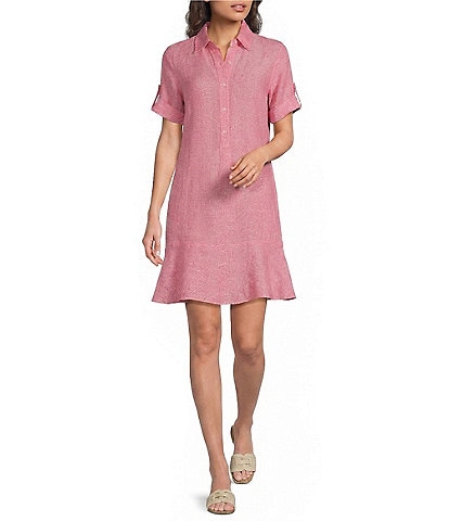 J.McLaughlin Wellesley Solid Point Collar Dress