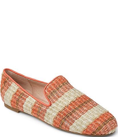 Jack Rogers Bradley Multi Stripe Raffia Loafers