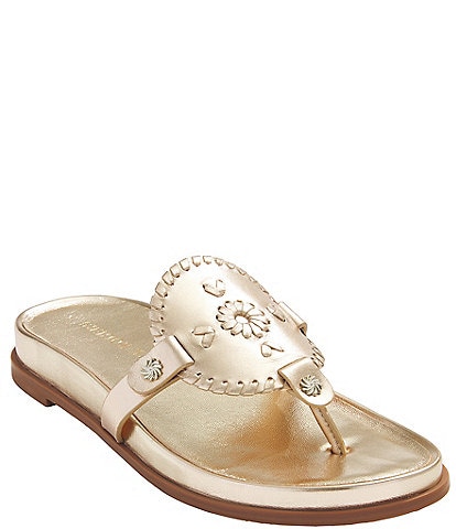 Jack Rogers Collins Casual Leather Thong Sandals