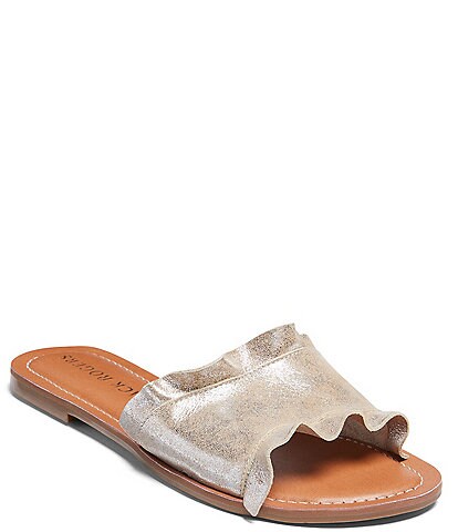 Jack Rogers Rosie Ruffle Suede Slides