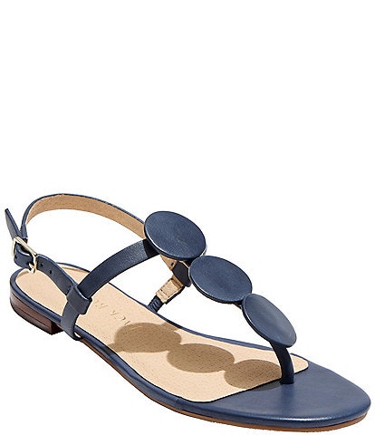 Jack Rogers Worth Leather Flat Thong Sandals