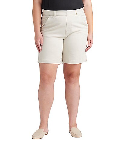 Jag Jeans Plus Size Maddie Best Kept Secret Fit Technology Mid Rise Pull-On Twill Shorts