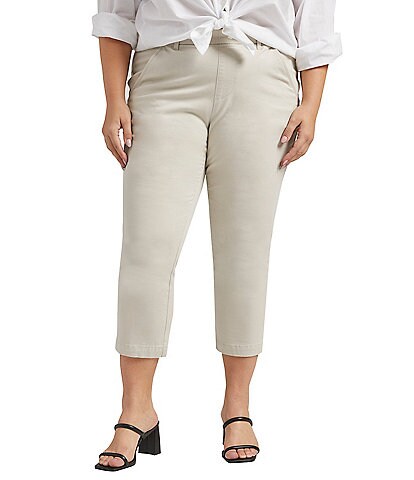 Jag Jeans Plus Size Maddie Mid-Rise Pull-On Capri Pants