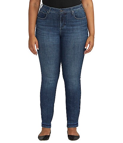 Jag Jeans Plus Size Ruby Best Kept Secret Technology Mid-Rise Slim Straight Leg Jeans
