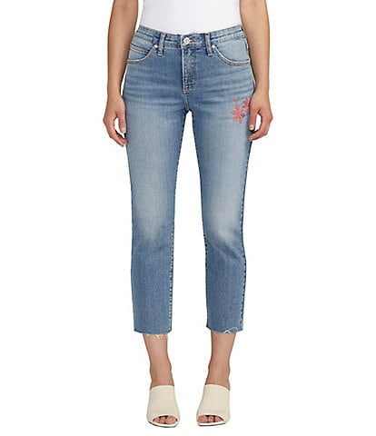 Jag Jeans Ruby Mid Rise Straight Leg Cropped Jeans