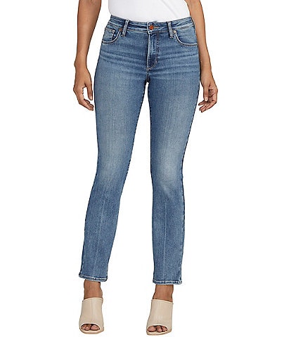 Jag Jeans Stretch Mid Rise Straight Leg Jeans