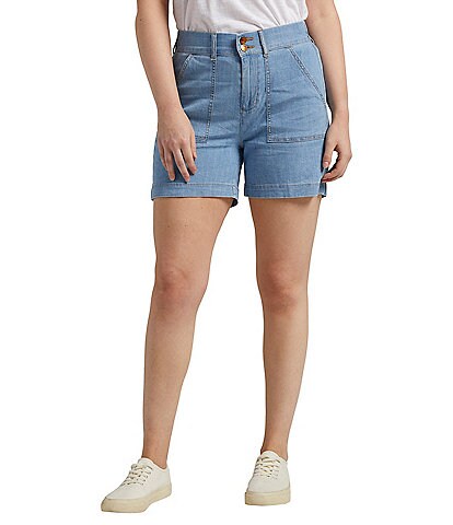 Jag Jeans Utility High Rise Lightweight Denim Chambray Shorts