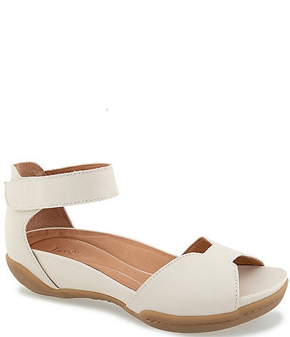 Jambu Missy Leather Ankle Strap Wedge Sandals