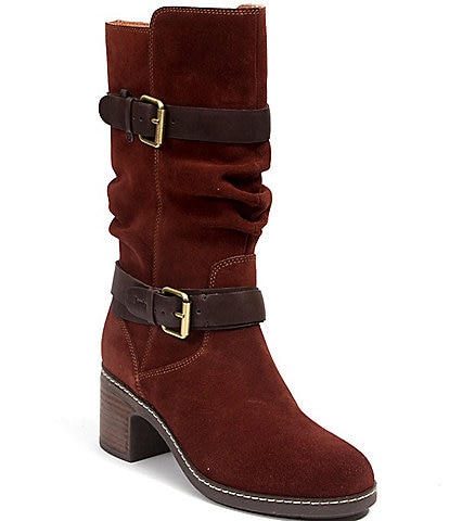Jambu Victoria Water Resistant Suede Belted Slouch Boots