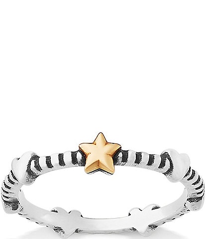James Avery 14K Gold and Sterling Silver My Shining Star Band Ring