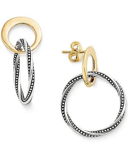 James Avery 14K Gold Connected Circles Hoop Earrings