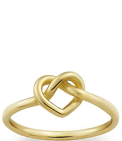 James Avery 14K Gold Delicate Heart Knot Ring