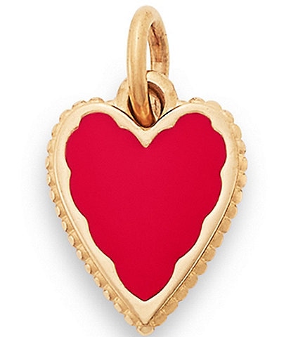 James Avery 14K Gold Enamel Red Small Heart Charm