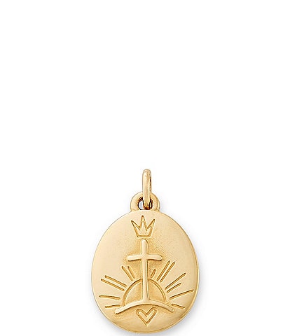James Avery 14K Gold Gloria a Dios Cross and Heart Charm