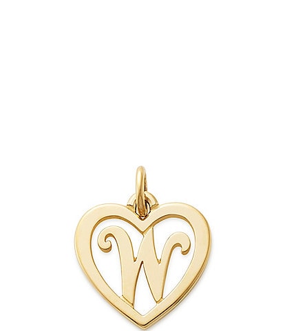 James Avery 14k Gold Heart Script Initial Charm
