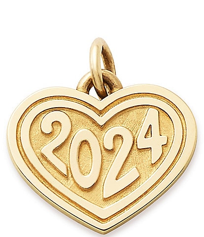 James Avery 14K Gold Heart with 2024 Graduation Charm