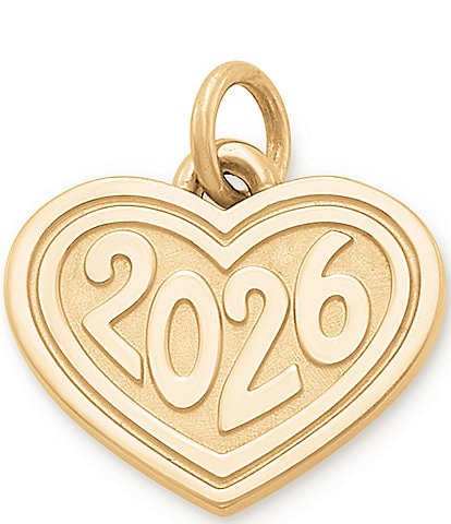 James Avery 14K Gold Heart With 2026 Charm