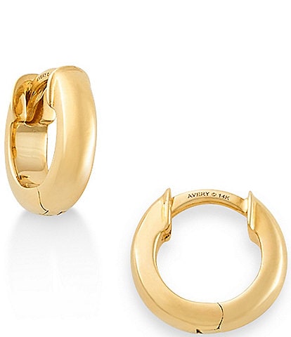 James Avery 14K Gold Hinged Huggie Hoop Earrings