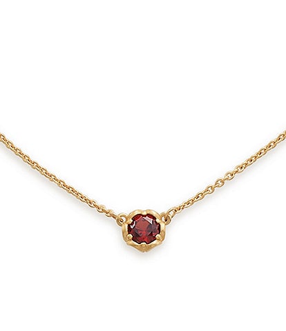 James Avery 14K Gold January Cherished Birthstone Garnet Necklace