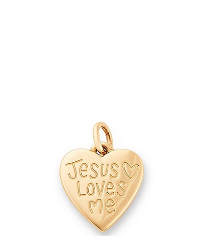 James Avery 14K Gold Jesus Loves Me Heart Charm