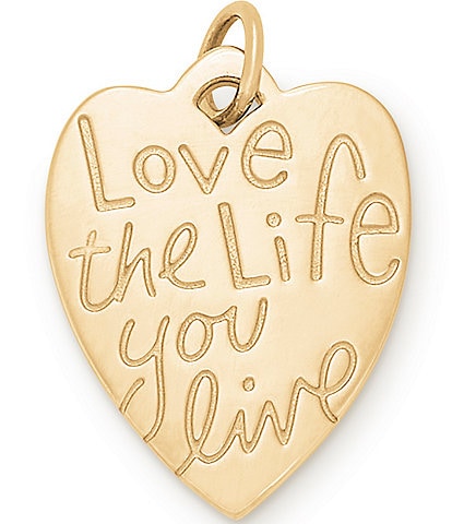 James Avery 14K Gold Love the Life You Live Charm