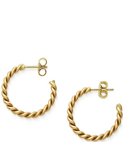 James Avery 14K Gold Medium Twisted Wire Hoop Earrings