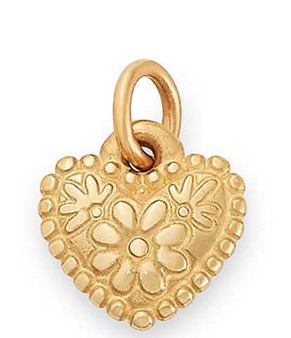 James Avery 14K Gold Petite Floral Heart Charm