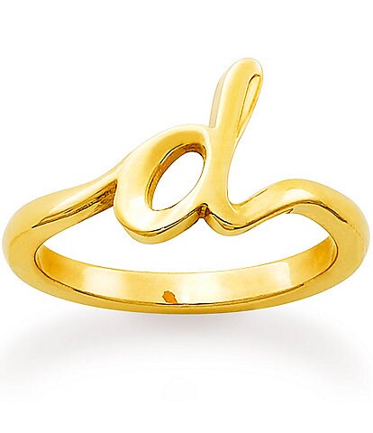 James Avery 14k Gold Script Initial Ring