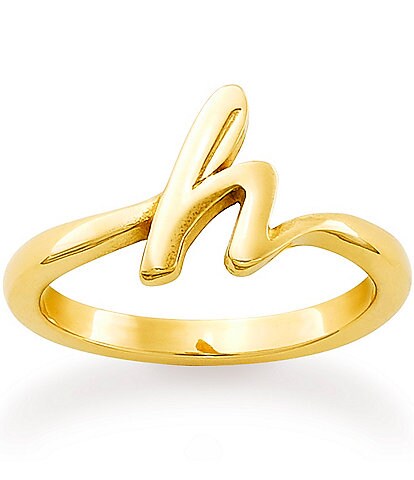 James Avery 14k Gold Script Initial Ring