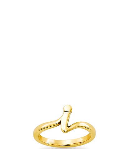 James Avery 14k Gold Script Initial Ring