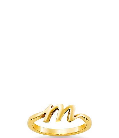 James Avery 14k Gold Script Initial Ring