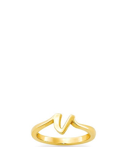James Avery 14k Gold Script Initial Ring