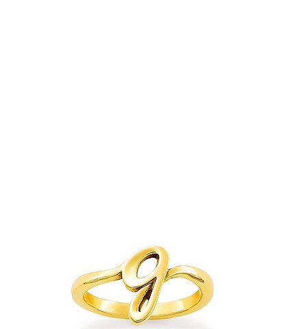 James Avery 14k Gold Script Initial Ring
