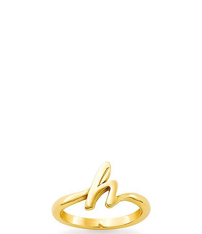 James Avery 14k Gold Script Initial Ring