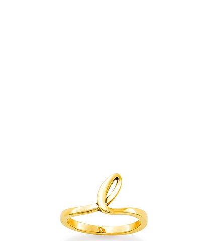 James Avery 14k Gold Script Initial Ring
